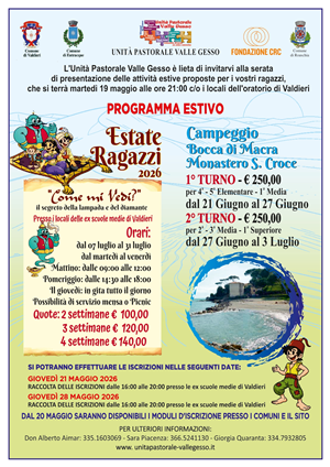 Estate Ragazzi e Campeggi - Estate 2026